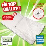 B�che outiror translucide en 160 gr / m2, avec oeillets solides dimensions: 2m x 3m
