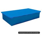Bâche de piscine rectangulaire bleue en polyéthylène, robuste et portable pour piscines hors sol Bâche de piscine rectangulaire bleue en polyéthylène, robuste et portable pour piscines hors sol