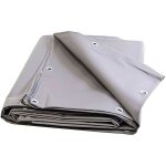 Tecplast - b�che de protection 5x6 m xp640mu grise - garantie 10 ans - b�che pvc �tanche - r�sistance ...