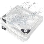 B�che de protection exterieur, ultrixe, 380 g / m� 6 x 4 m imperm�able b�che transparente avec ?illets, ...