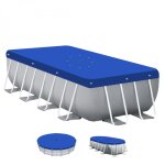 B�che de protection r�versible 4 saisons pour piscine hors sol - rectangle 2, 44 x 4, 88 m - 150 gsm ...