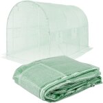 Ecd germany b�che de rechange pour serre de jardin tunnel 6m�, plastique 135g / m�, 3x2x2 m vert, fermeture ...