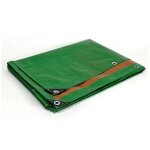 Kalembal - bche toiture 6x10 m - trs rsistante - etanche - anti - uv - verte et marron - oeillets