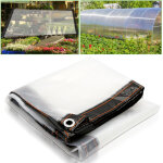 Bâche transparente bâche armée translucide bâche de protection imperméable avec oeillets 2x2m Bâche transparente bâche armée translucide bâche de protection imperméable avec oeillets 2x2m