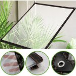 Bche transparente indchirable 2x2m protection transparente arme bache plastique 220 g / m
