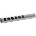 Bloc 4 prises d'angle casia - interrupteur : avec - version : 4 prises secteur + 2 usb bachmann