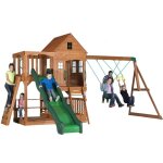 Backyard discovery hill crest aire de jeux en bois aire de jeux extérieur avec balançoire / toboggan ... Backyard discovery hill crest aire de jeux en bois aire de jeux extérieur avec balançoire / toboggan ...