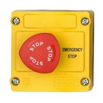 Lbx130119 bouton d'arrt d'urgence en botier 240 v / ac 2. 5 a 3 nf (r) ip66 1 pc(s) w70327 - baco