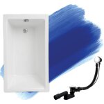 Badland - baignoire rectangulaire 100x70, siphon de bain et pieds (support) - set 3en1 - fabriqu� en ...