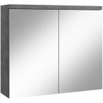 Badplaats - armoire de toilette toledo 80 x 60 cm gris - miroi