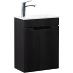Badplaats - meuble lave - mains thermis 40 x 22 cm - noir mat