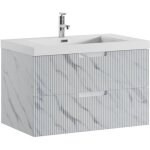 Badplaats - meuble de salle de bain thermis 80 cm - marbre blanc