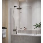 Badplaats - paroi de baignoire austin 100 x 140 cm - chrome - verr Badplaats - paroi de baignoire austin 100 x 140 cm - chrome - verr