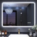 S � bagno - miroir lumineux de salle de bain, bluetooth / d�sembuage / 3 couleur / dimmable / ip44, blanc ...