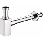 Bagnoclic - siphon carr� car�is en laiton chrom� pour lavabo sous coque