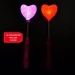 Baguette lumineuse en forme de coeur cadeau de saint valentin d�coration led party gadget 2 pcs