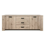 Bahut 3 tiroirs 2 portes olivier