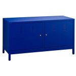 Bahut m�tal � portes battantes bleu - maxiburo