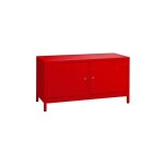 Sans marque - bahut mtal  portes battantes rouge - maxiburo