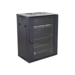 Baie de brassage 19 pouces avec 24 connecteurs rj45 + porte en verre avec serrure � cl� - ohmtec