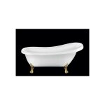 Baignoire ancienne sur pieds richmond blanche 171 cm pieds de lion dors
