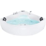 Baignoire d'angle balnéo 150 cm en acrylique blanc 2 places avec leds senado Baignoire d'angle balnéo 150 cm en acrylique blanc 2 places avec leds senado