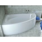 Baignoire d'angle cornea 140x80 cm gauche avec tablier