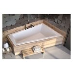 Azura home design - baignoire d'angle droit ultima duo 170 ou 180 cm ultra - slim - 170cm