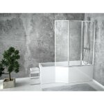 Baignoire bain d'angle 170x75 droite avec tablier en acrylique, siphon de bain et pieds (support) - set ...