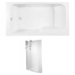 Jacob delafon - baignoire bain douche malice antid�rapante + pare bain 160 x 85, version gauche