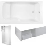 Baignoire bain douche jacob delafon malice + tablier baignoire + pare bain + tagre 170 x 90 v. droite ...