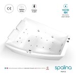 Spalina - baignoire balno 2 places sangha duo wave gauche l170xl(120x70)xh50cm, by