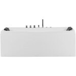 Baignoire balnéo en acrylique blanc avec fonction hydromassage 2 appui - têtes et Éclairage led intégré ... Baignoire balnéo en acrylique blanc avec fonction hydromassage 2 appui - têtes et Éclairage led intégré ...