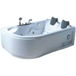 Eliteshopping - baignoire balno blanc 170 x 115 cm pour 2 personnes 15 jets? dahlia