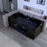 Baignoire baln�o ca�man black 32 jets whirlpool
