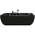Baignoire baln�o noire - 1 place - 140l - 150 x 75 x 54, 5 cm - angle gauche - gavino