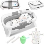Baignoire bébé pliante pour 0 - 6 ans bébé avec tapis de bain détachable - bouchon de vidange / tpe coussin ... Baignoire bébé pliante pour 0 - 6 ans bébé avec tapis de bain détachable - bouchon de vidange / tpe coussin ...