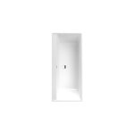Villeroy&boch - baignoire droite 160 x 75 villeroy et boch collaro acrylique stone white trop plein chrome ...