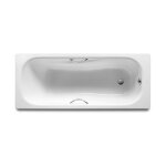 Roca - baignoire  encastrer princess 1700 x 750 mm - nf - en acier maille - blanc - perce 2 trous ...