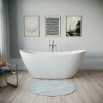 Duravit - baignoire ilot en acrylique design pour salle de bain, avec vidage et trop - plein, 2 parois, ...