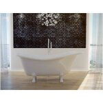 Baignoire �lot blanc sur pieds pattes de lion blanc otylia 160x77