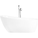 Beliani - baignoire en acrylique forme ovale à bords arrondis blanche solarte Beliani - baignoire en acrylique forme ovale à bords arrondis blanche solarte