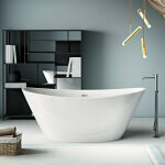 Baignoire lot design ovale brighton blanche 157 cm