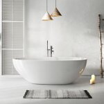 Baignoire lot design ovale florida blanche 165 cm brillant