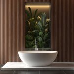 Baignoire �lot design en solid surface ovale malmo 165 cm