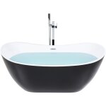 Baignoire �lot de forme ovale en acrylique noir 170 cm capacit� maximum de 240 litres et design tendance ...