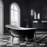 Bernstein - baignoire �lot sabot sur pieds design en acrylique pour salle de bain - garantie 5 ans - ...