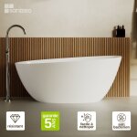 Lavaberg - baignoire îlot skum en minéral composite blanc mat l157l68h59 - sanizéo by Lavaberg - baignoire îlot skum en minéral composite blanc mat l157l68h59 - sanizéo by