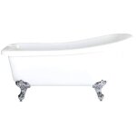 Baignoire lot sur pieds pattes d'aigle chromes