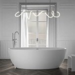 Bernstein - baignoire lot terra en acrylique sanitaire blanc brillant ou blanc mat - 186 x 88 cm - robinetter ...